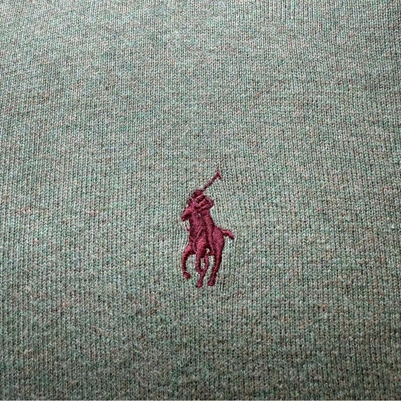 Polo Ralph Lauren Sweater Men Size XL Olive Green Long Sleeve V Neck Pima Cotton - Picture 3 of 9